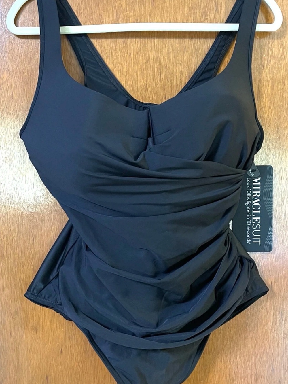 Miraclesuit Escape Ruched One-Piece Tummy Control Swimsuit 22W Black